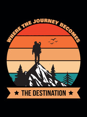 Profesional Hiking t-shirt design