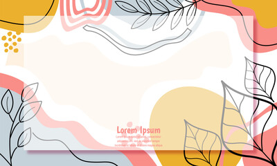 hand drawn flat design abstract doodle background
