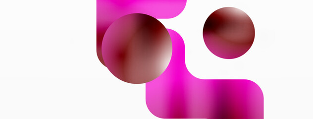 Serene Symmetry. Minimalist Lines and Circles Merge in a Tranquil Dance of Gradients, Shaping an Enchanting Abstract Backdrop of Elegance
