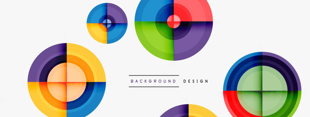 Creative circle geometric abstract background