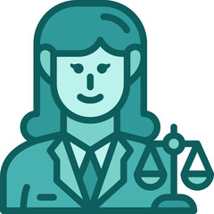 woman lawyer two tone icon