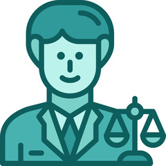lawyer two tone icon