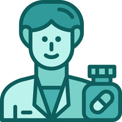 pharmacist two tone icon