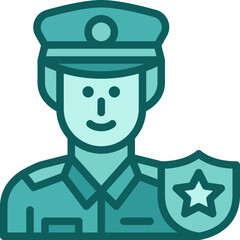 police two tone icon