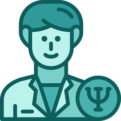psychologist two tone icon
