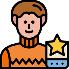 influencer filled outline icon