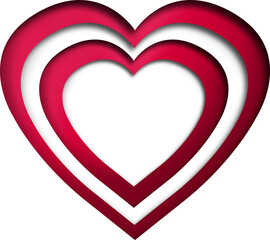 Digital png illustration of heart symbol on transparent background