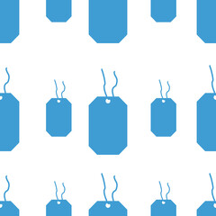 Digital png illustration of blue tags with copy space on transparent background