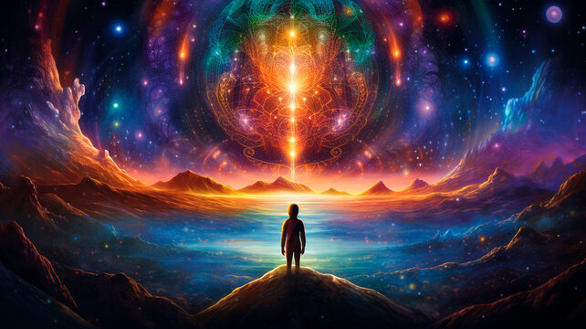 harmonious vibrations of the Universe reflected in space and time, the image of energies and interactions . Generative AI