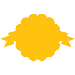 Digital png illustration of yellow sign with copy space on transparent background