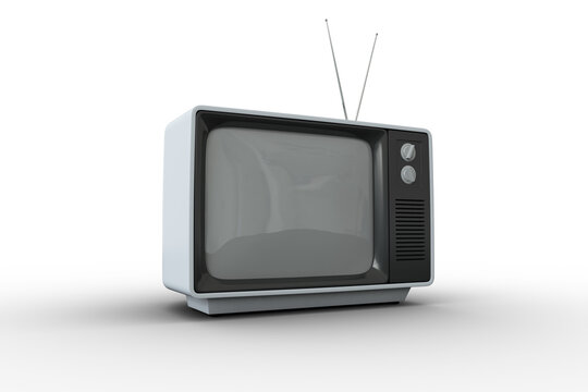 Digital png photo of retro tv set on transparent background