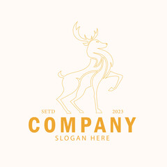 Obraz premium Deer logo vector