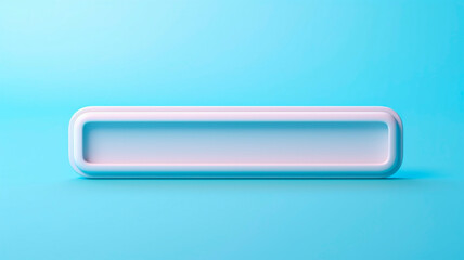 3D rendering of a web search concept with a simple and empty search bar on a blue background. Generative AI