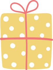 Gift box birthday boy Kids party illustration