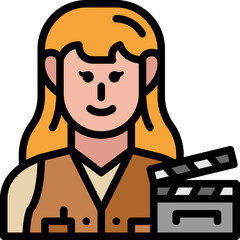 female director filled outline icon