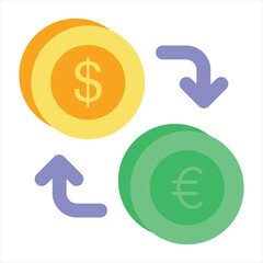 money exchange flat icon design style