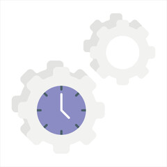 time management flat icon design style