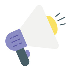 megaphone flat icon design style