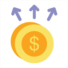 allocation flat icon design style