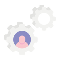manager flat icon design style
