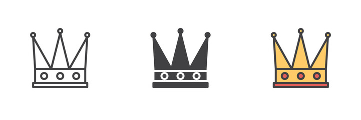 Crown different style icon set
