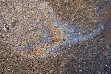 Slick industry oil fuel spilling water pollution.