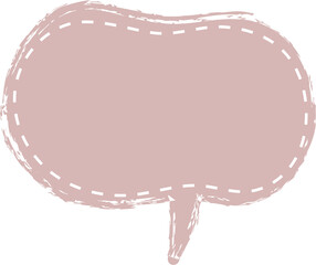 Colorful pastel pink color speech bubble balloon icon sticker memo keyword planner text box banner, flat png transparent element design