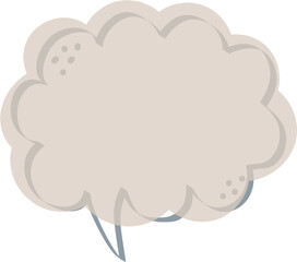 Colorful pastel beige color speech bubble balloon icon sticker memo keyword planner text box banner, flat png transparent element design