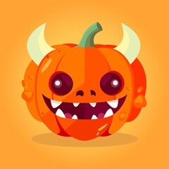 Pumpkin dragon, halloween vector. cute smiling pumpkin dragon. halloween pumpkins