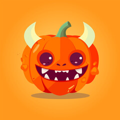 Pumpkin dragon, halloween vector. cute smiling pumpkin dragon. halloween pumpkins