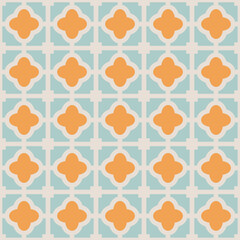 Flat ornamental tile background texture. Graphic Vector illustration for interior design, wall decoration, pattern and background