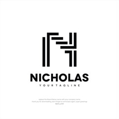 Nicholas logo Letter N Design Template Premium Creative Design Business Company
