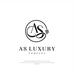 AS luxury Letter AS logo Design Template Premium Design Modern and Creative logo design inspiration vector illustration
