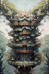 Obraz premium House of the tree 