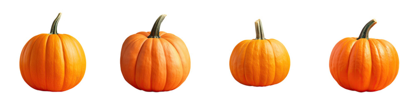 Ripe pumpkin against transparent background