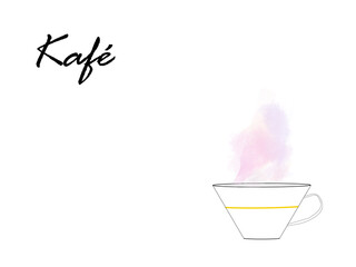 Swedish version of coffee shop advertising illustration