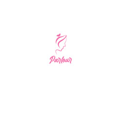 beauty parlor minimalist or flat logo 