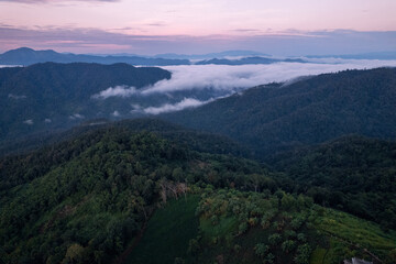 Mountain view from hill country village