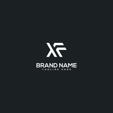 Abstract initial letter XF FX logo design template - vector.