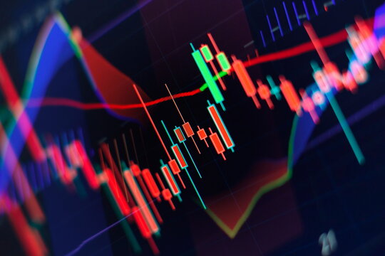 Trade, finance and stock market concept. Double exposure