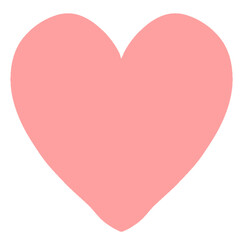 Pink Pastel heart on white