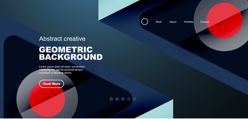 Minimal landing page, geometric shapes. Business or technology design for wallpaper, banner, background, landing page, wall art, invitation, prints