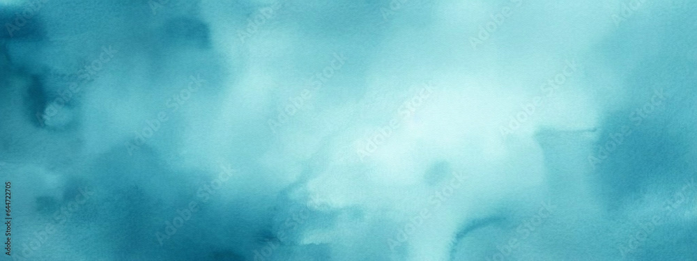 Poster beautiful original wide format abstract background image in blue and teal tones for design or creati