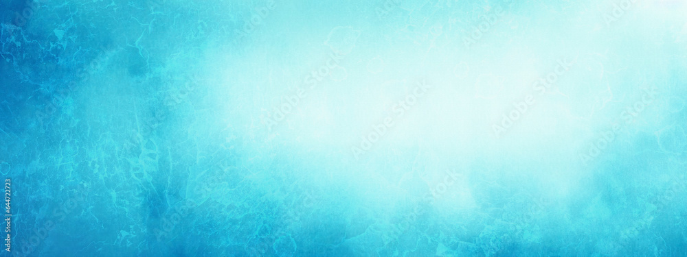 Aufkleber Beautiful original background image in a wide format in light blue tones of the surface with the texture of ice or stone.