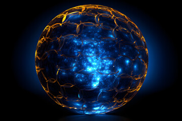hive pattern wrap earth sphere,blue neon,digital element.