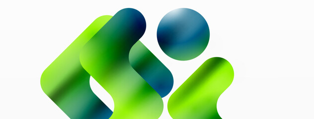 Serene Symmetry. Minimalist Lines and Circles Merge in a Tranquil Dance of Gradients, Shaping an Enchanting Abstract Backdrop of Elegance