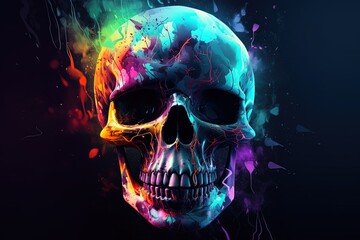 skull abstract background
