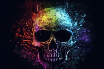 skull abstract background