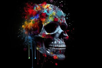 skull abstract background