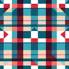 plaid checked pattern seamless fabric textured background modern design vector illustration